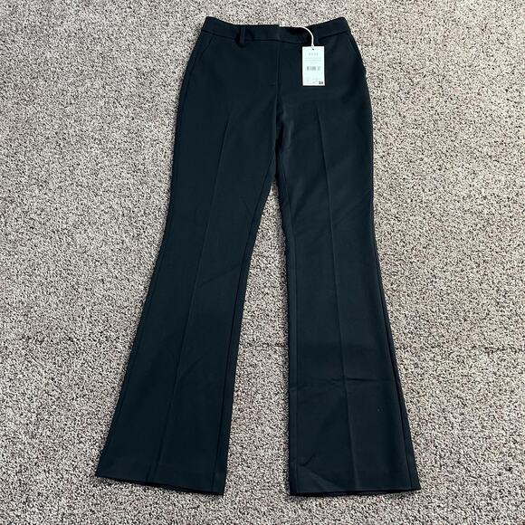 Nakd Pants - NA-KD Wardrobe‎ Pants Womens EU 34 Black Flared Mid Waist Suit Trousers Office